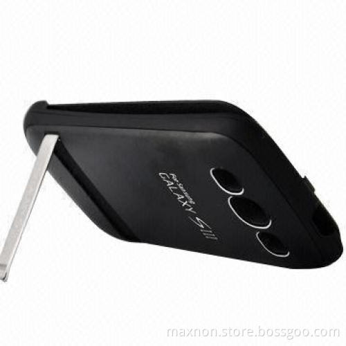 3200mAh power bank case for Galaxy S3/i9300, with screen protector leather and kick stand